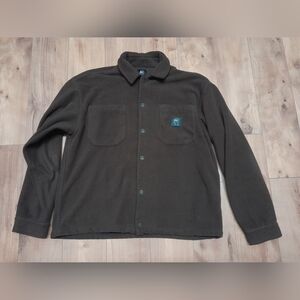 Brain Dead Polar Fleece Brown Dnap Button Long Sleeve Shirt Jacket XL